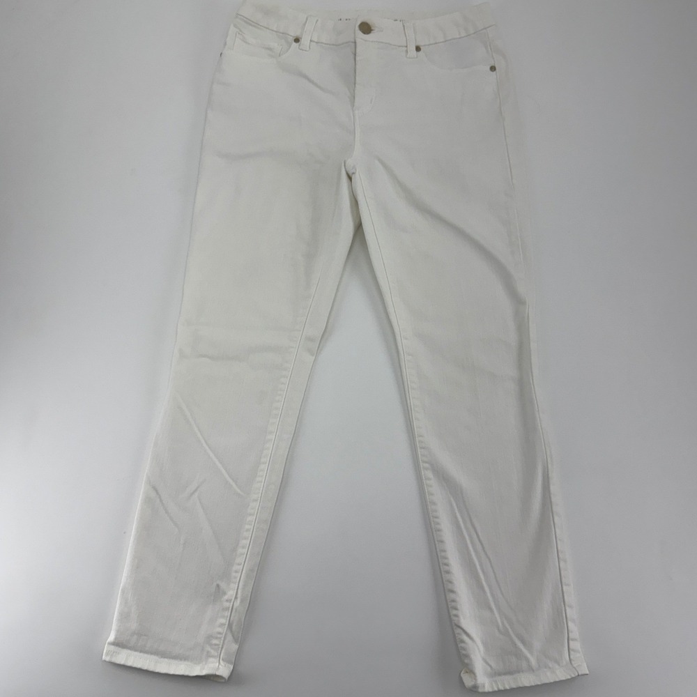 Chico's So Slimming Girlfriend Ankle Jeans Size 00 White Stretch